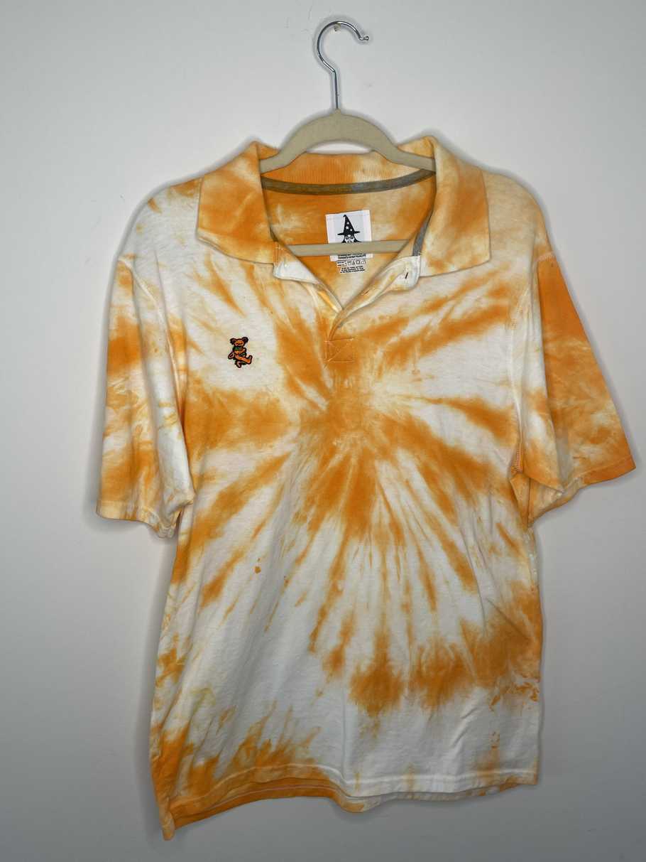 Orange dancing bear polo